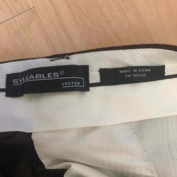 Brown Pin Stripe Trousers - Picture 5 of 5